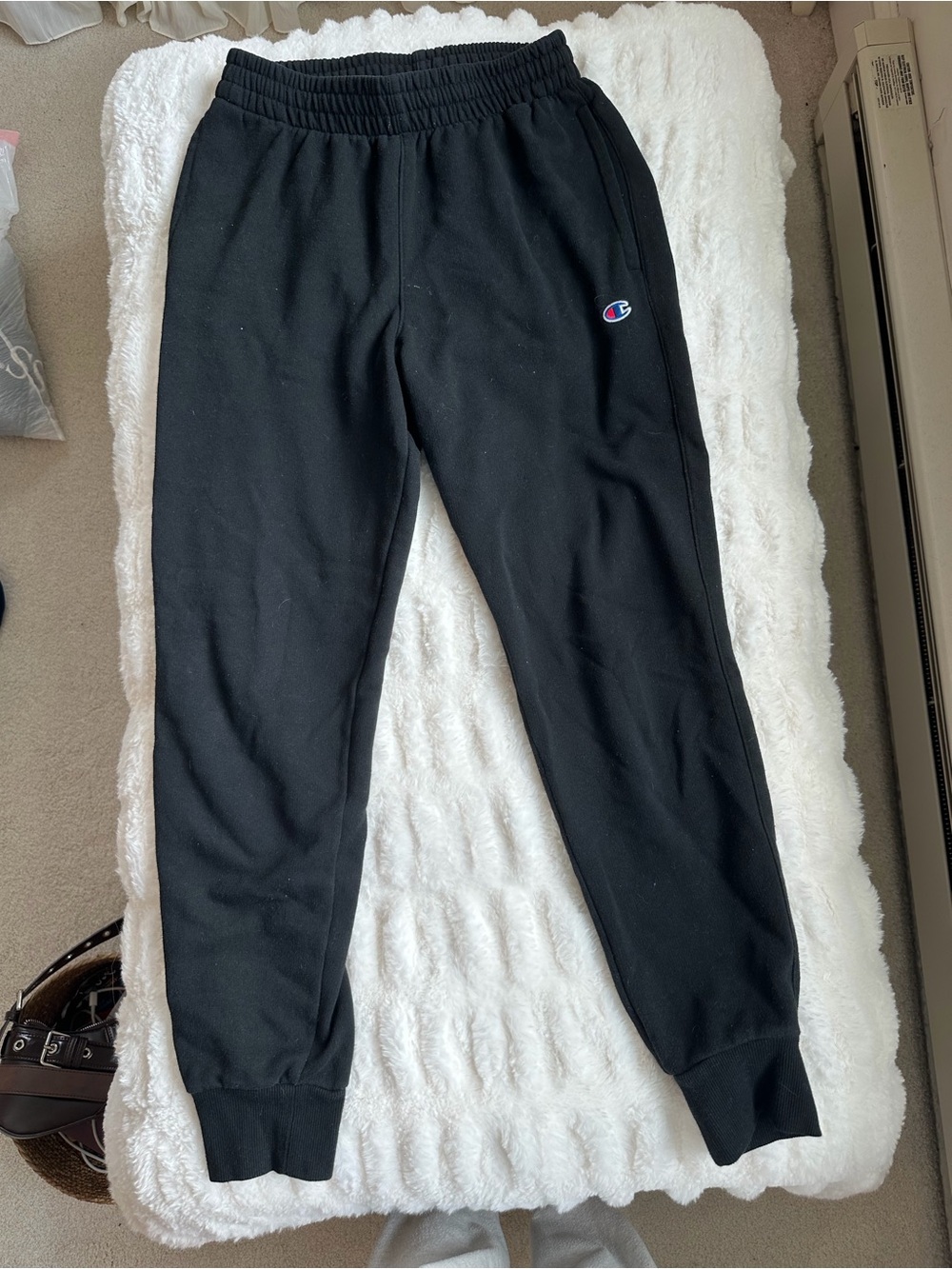 Champion Unisex Black Fleece Joggers Size S